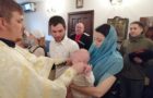 Крещение маленьких казачат