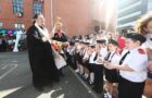 Иерей Александр принял участие в посвящении школьников в казачата